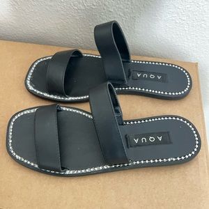 black AQUA sandals